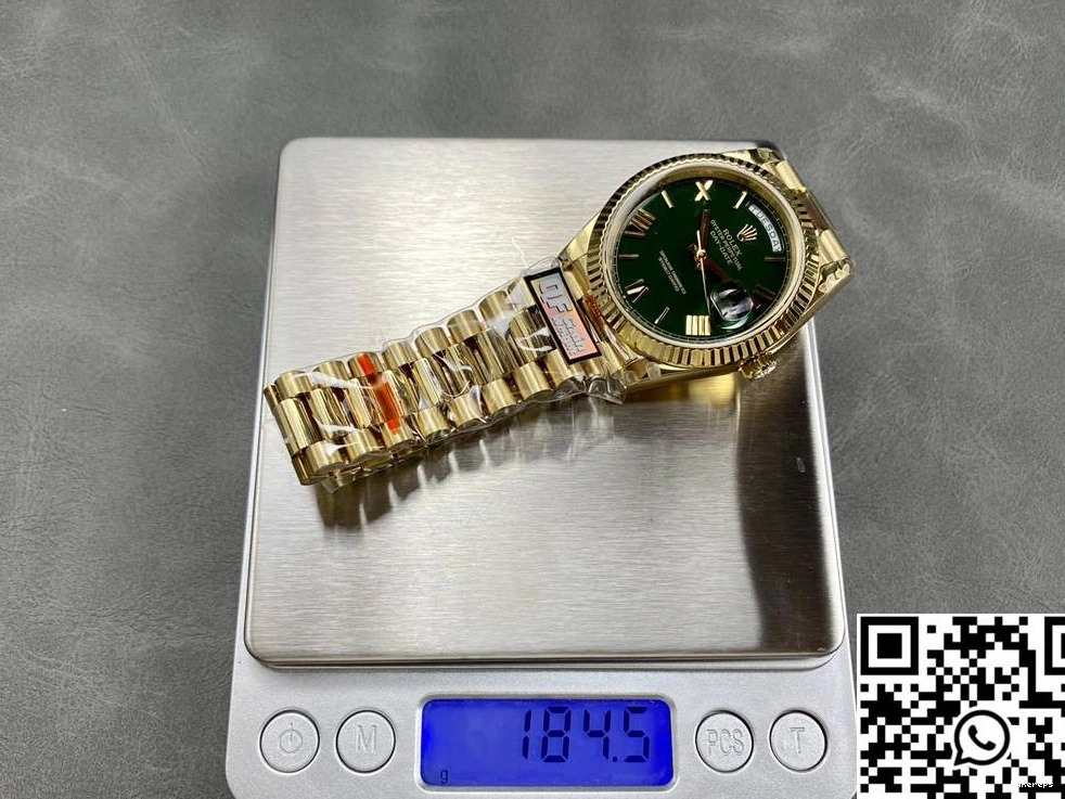 Day Green v5 Rolex Tungsten QF M228238-0061 Factory Steel Date Dial 0410